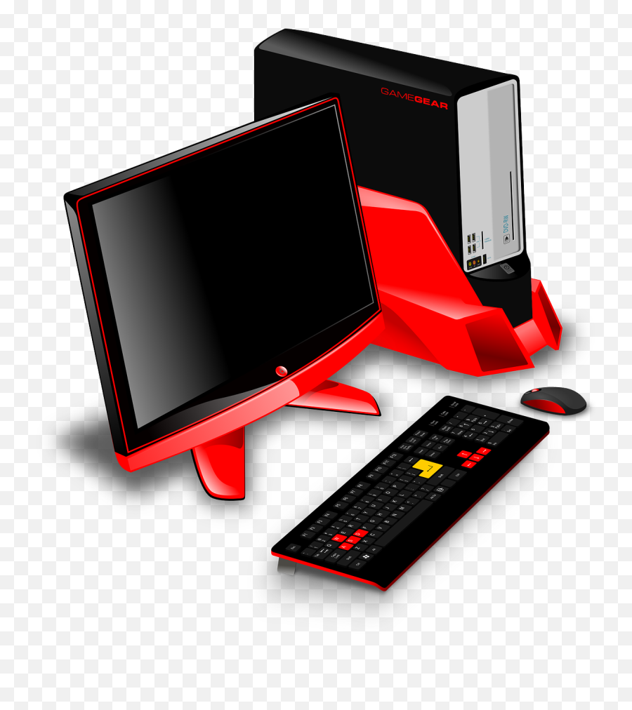 Computer Workstation Server Png Picpng - Pc Setup Png Emoji,Emoticon Keyboard Pc