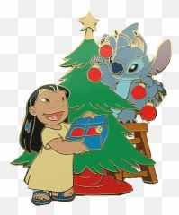 Disney Christmas Gifs Disney Gifs - Lilo And Stitch Christmas Pin Emoji,Christmas Emoticons