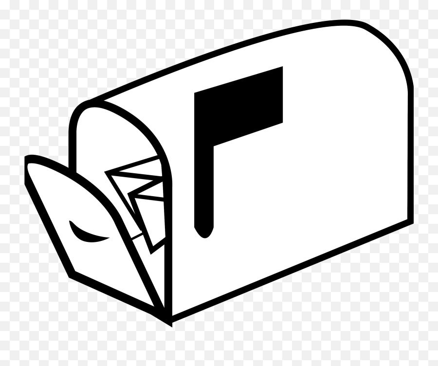 Letter Box Clip Art Christmas Computer - Mailing Clipart Black And White Emoji,Fire Mailbox Emoji