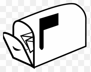 Letter Box Clip Art Christmas Computer - Mailing Clipart Black And White Emoji,Fire Mailbox Emoji