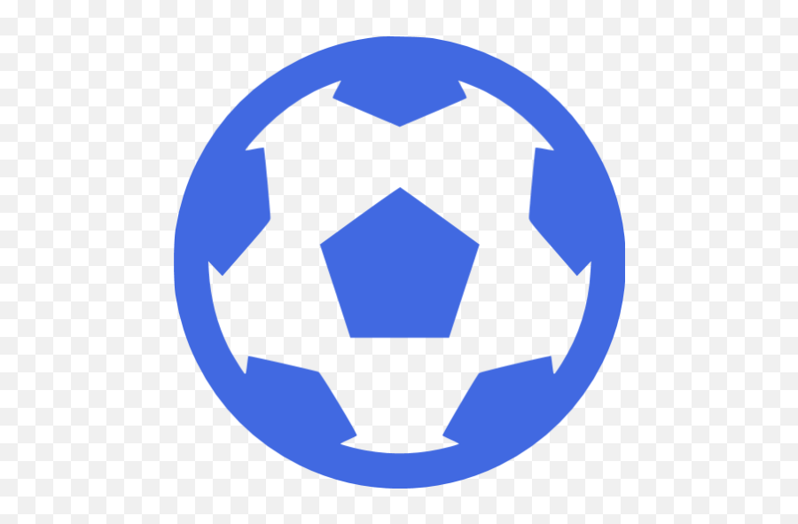 Royal Blue Football 2 Icon - Free Royal Blue Football Icons Football Black Icon Emoji,Football Emoticon For Facebook
