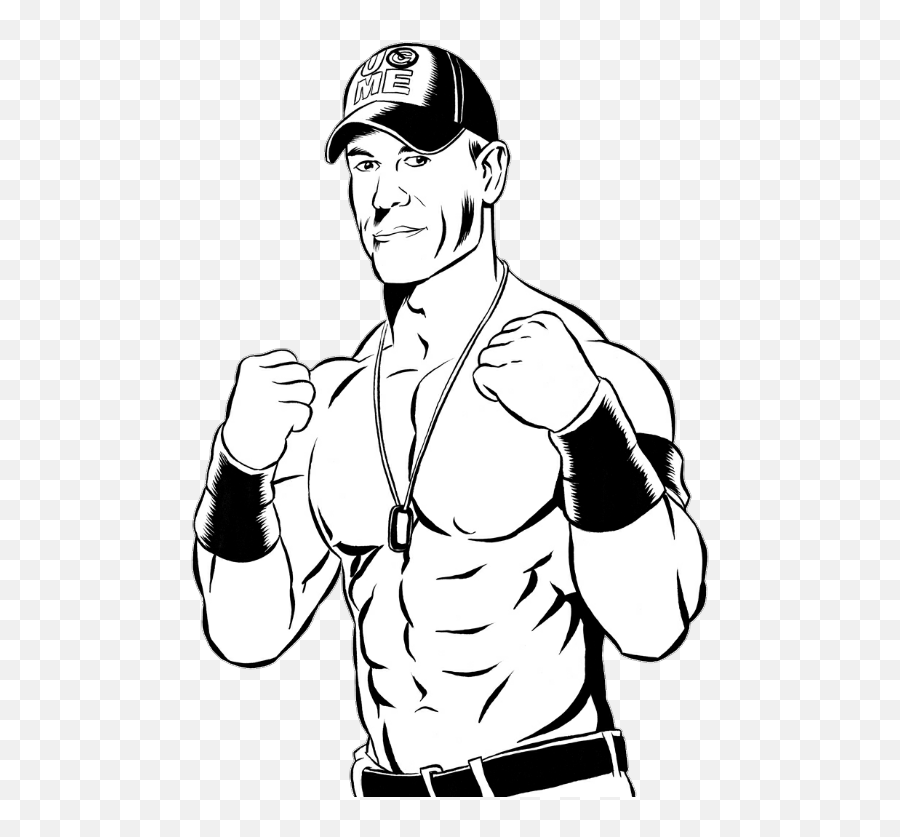 Wrestlers Clipart Easy Drawing Wrestlers Easy Drawing - Draw John Cena R Emoji,Sumo Wrestler Emoji