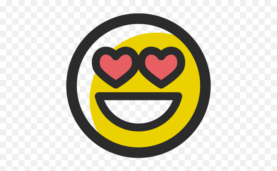 In Love Colored Stroke Emoticon - Happy Emoji,In Love Emoticons
