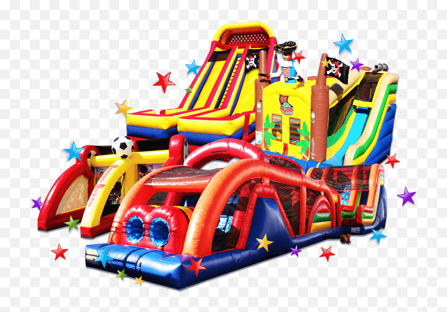 Bounce House Water Slides Clown Around Party Rentals - Fun Bounce House Emoji,12 Rainbow Emoji Bounce Balls Birthday Cool Party