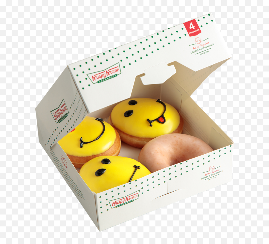 Buy Krispy Kreme Doughnuts Online Free Delivery Or Click - Happy Emoji,Half Smile Emoji
