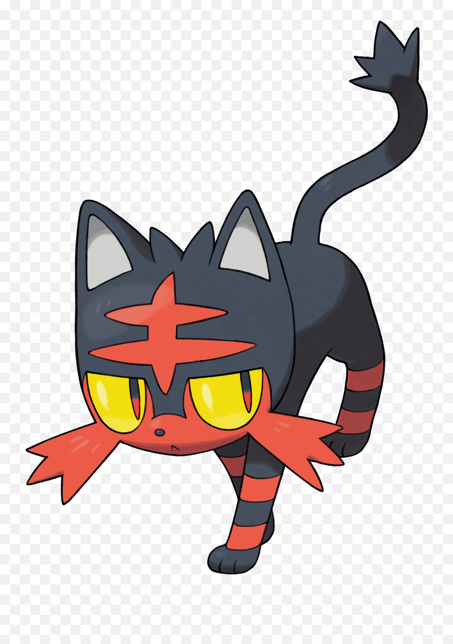 Litten Pokémon - Bulbapedia The Communitydriven Pokémon Fire Cat Pokemon Emoji,Cat Tail Emotions