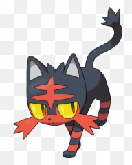 Litten Pokémon - Bulbapedia The Communitydriven Pokémon Fire Cat Pokemon Emoji,Cat Tail Emotions