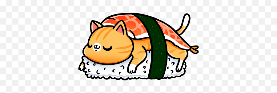 Cute Purrito Cat Cute Purrito Cat - Sushi Cat Stickers Emoji,Sushi Cat Emoticons