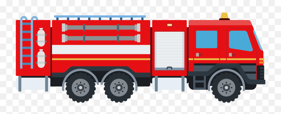 Red Fire Truck Vector Png Download - Equipment Is On A Fire Truck Emoji,Fire Emoji And Fire Truck Emoji