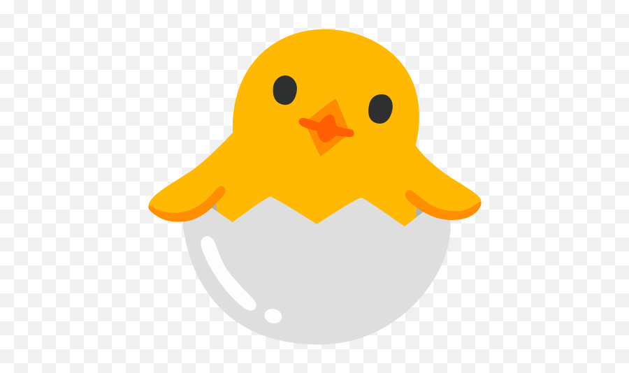 Hatching Chick Emoji - Pollito En Cascaron Dibujo,Chick Emoji