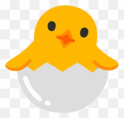 Hatching Chick Emoji - Pollito En Cascaron Dibujo,Chick Emoji