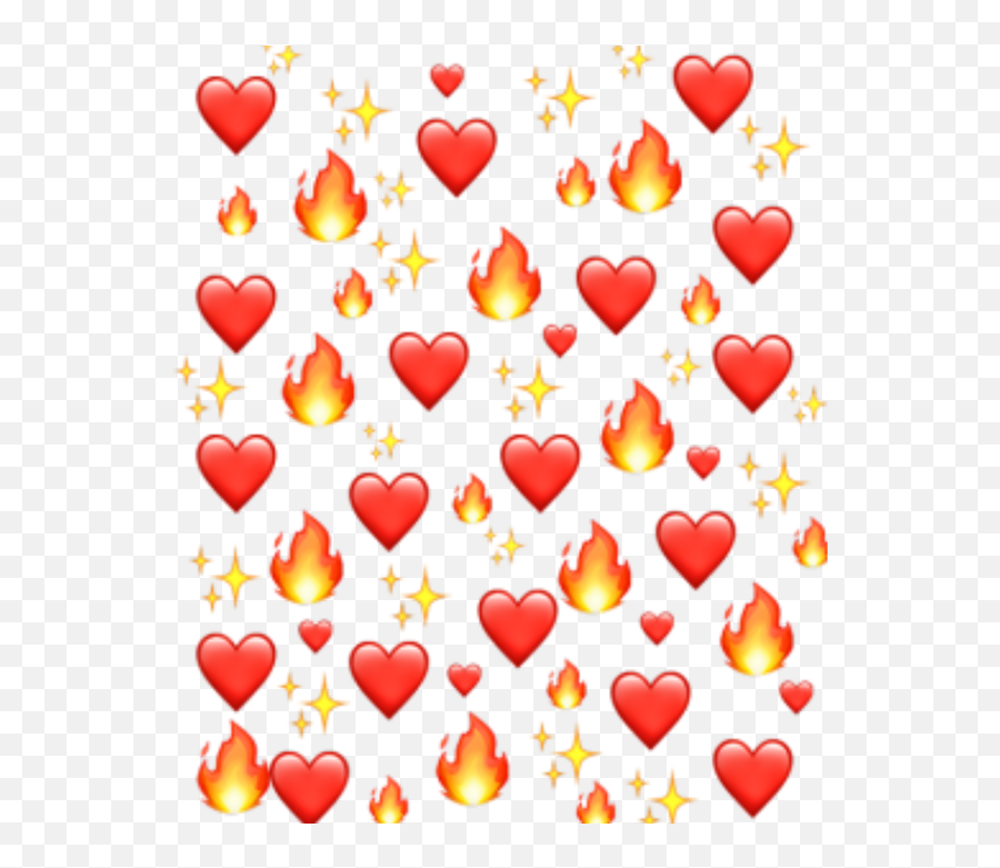 Emoji Emojis Hearts Heart Fire Sticker - Picsart Stickers Hearts Background,Fire Emojis