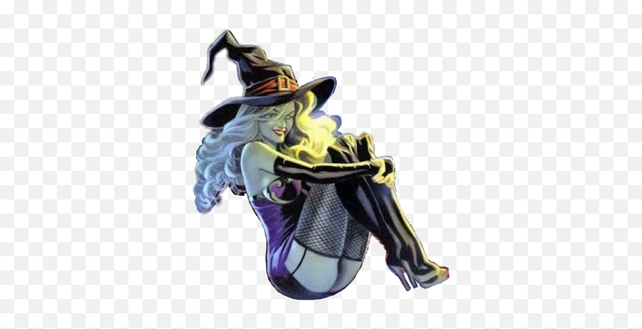 Witch Pinup Witchy Sexy Halloween Sticker By Zefxgrrrl - Magician Emoji,Sexy Emoji Costume