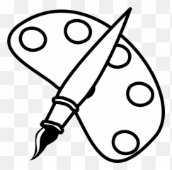Artpaintbrushpalletpaintblack And White - Free Image Emoji,Emotion Pallets