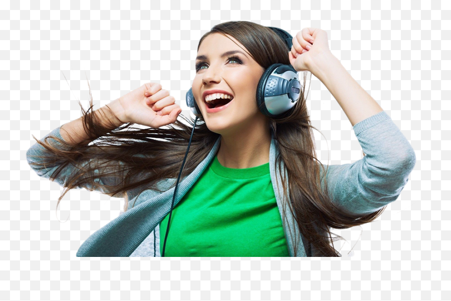 Happy Girl Listening Music Png Png Mart Emoji,Ear Listening Emoji Png