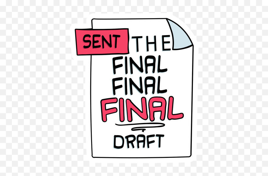 Sent The Final Final Final Draft Sticker - Sticker Mania Vertical Emoji,Cactus Lightning Emoji