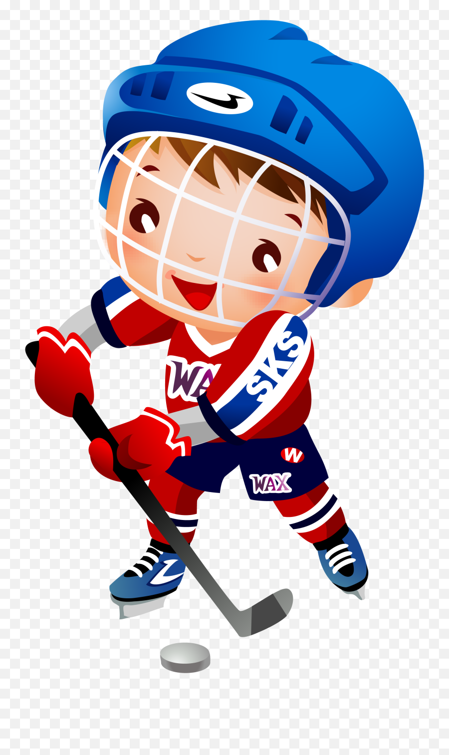 Emoji Gifs - Kid Hockey Player Clipart,Hockey Stick Emoji