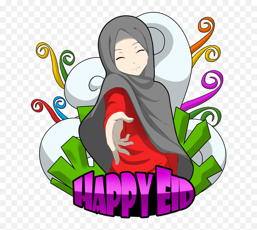 Animated Eid Mubarak Cards Clipart - Cartoon Eid Mubarak Animated Emoji,Eid Emoji