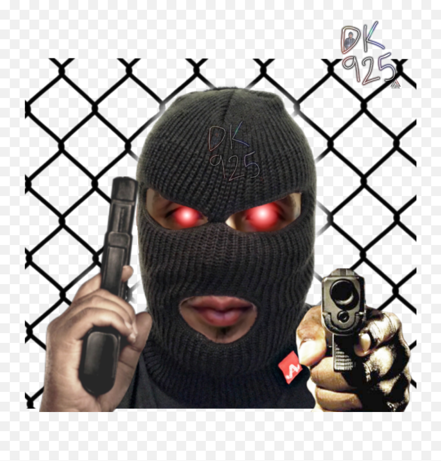 Mask Skimask Gun Fence Deathkill925 - Mask And Gun Png Emoji,Emoji Mask With Gun