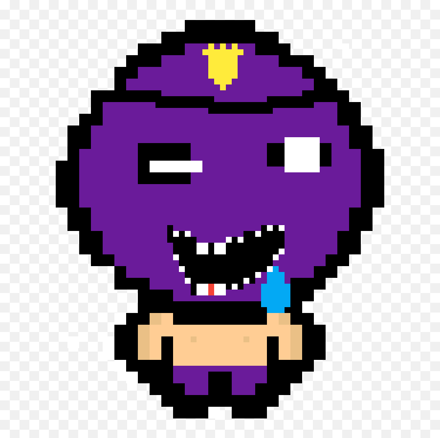 Pixilart - Isaac Pixel Emoji,Purple Guy Fnaf Emoticon