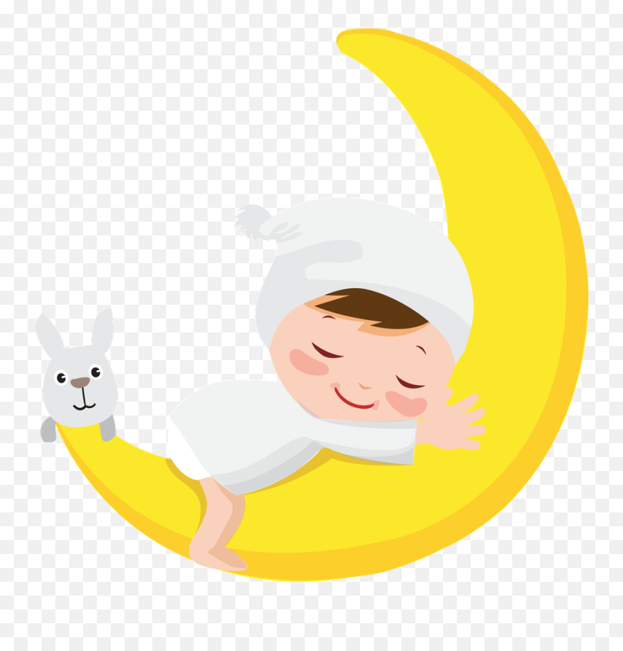 Moon Good Night Baby Baby Clip - Bebe Dormindo Na Lua Png Emoji,Emoticon Doormindo Fotos Para Status