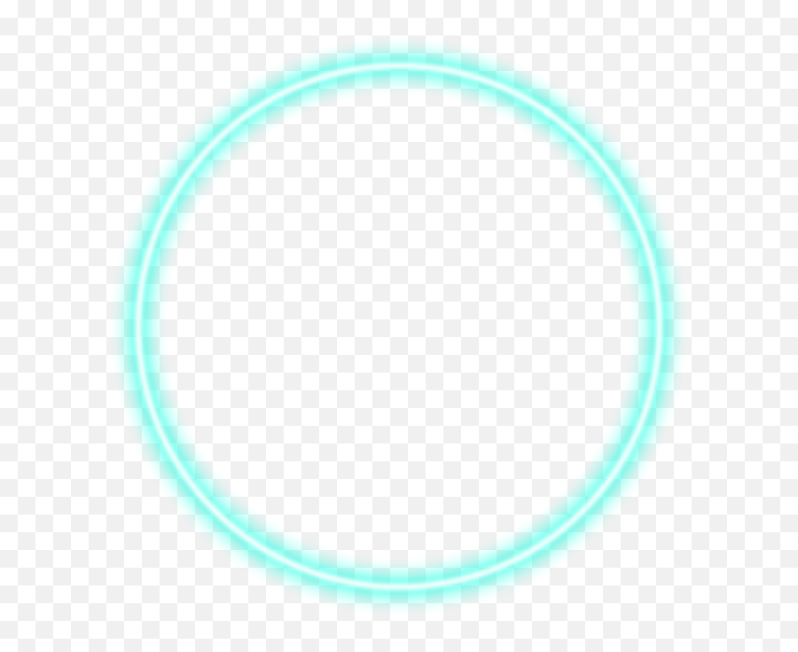 Circlie Ring Glowstick Glow Blue Teal Sticker By Fox - Solid Emoji,Glowstics Emoticon