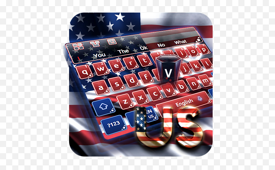 American Flag Keyboard Theme - American Emoji,American Flag Emoji Android