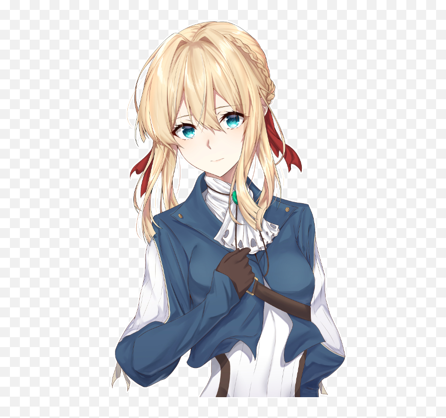 Blonde Girl Nerd Anime - Violet Evergarden Arm Cosplay Emoji,Violet Evergarden No Emotion