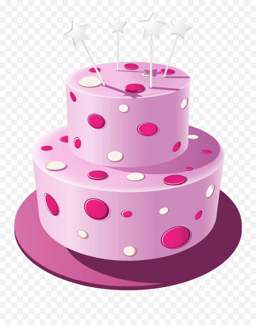 Pink Birthday Cake Clip Art - Pink Birthday Cake Pink Png Emoji,Pink Cake Emojis
