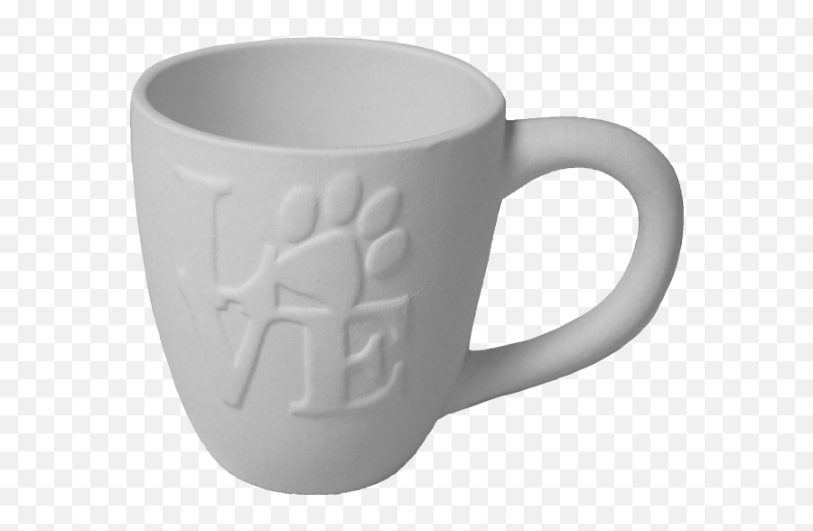 Love Paw Print Mug X 5 - Serveware Emoji,Facebook Emojis Paw Print