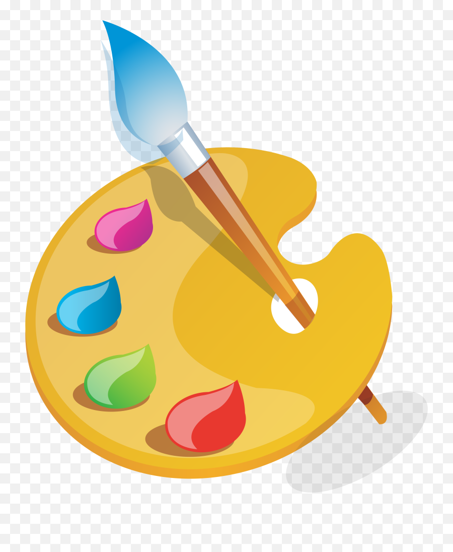 Palette Paint Brush Vector Png - Clipart Color Palette Png Emoji,Emojis Of An Art Palette