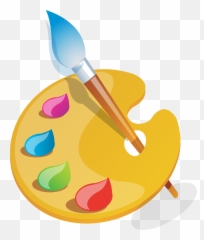 Palette Paint Brush Vector Png - Clipart Color Palette Png Emoji,Emojis Of An Art Palette
