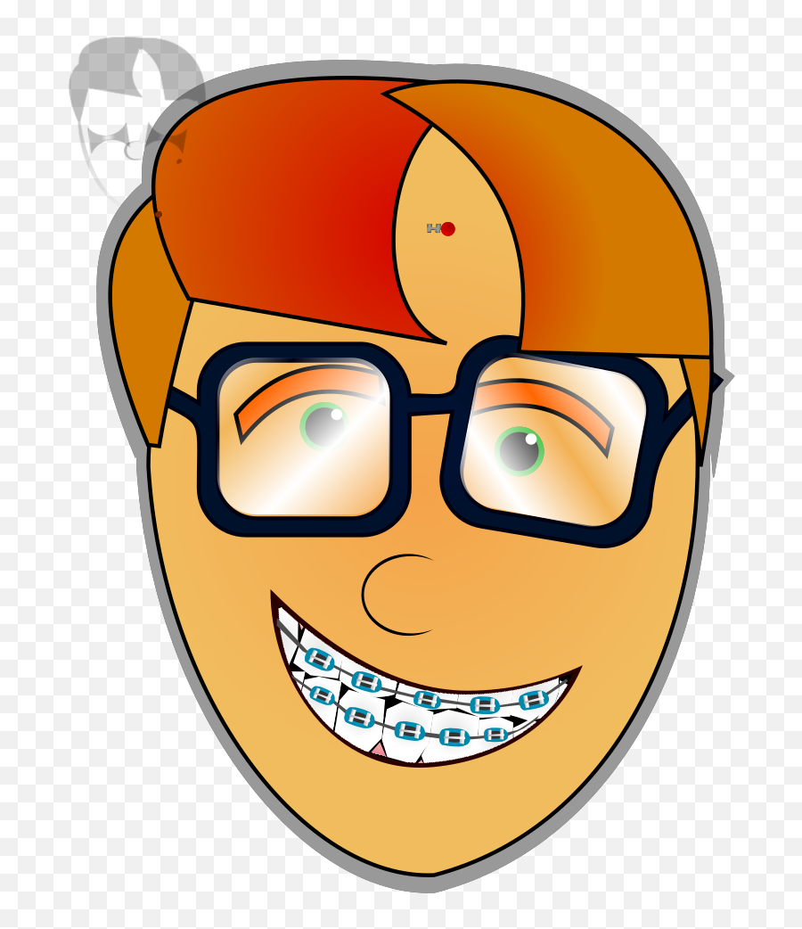 Nerd Guy Png Svg Clip Art For Web - Nerdy Cartoon Face Emoji,Assassin's Creed Plurk Emoticon