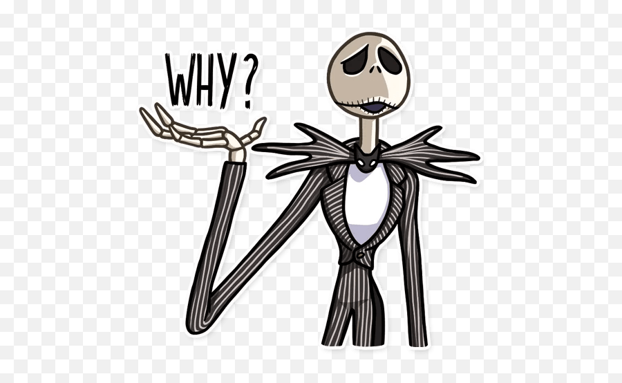 The Nightmare Before Christmas - Jack Skellington Stickers Telegram Emoji,Jack Skellington Emoji For Messenger