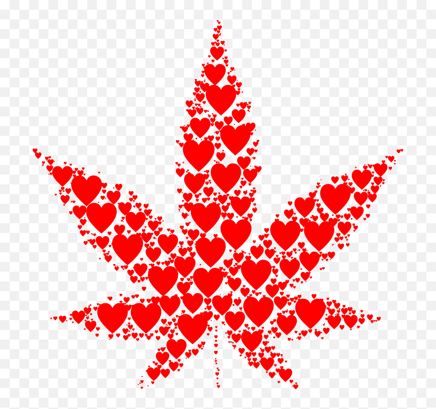 Download Free Png Marijuana Leaf Hearts - Dlpngcom Cannabis Leaf Free Clipart Emoji,Marijuana Leaf Emoji