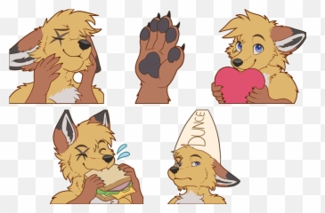 5 Puffffy Emotes By Chibity - Fur Affinity Dot Net Emoji,Clipart Emoji Puff