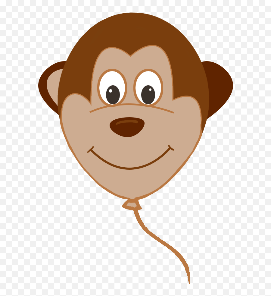 Monkey Face Balloon - Draw Animals As A Balloon Emoji,Three Monkey Emoji
