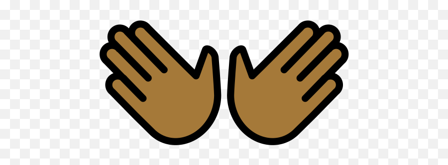 Open Hands Medium - Dark Skin Tone Emoji,Darh Skin Tone Emojis Emoji