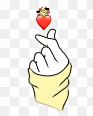 Chimmy Fingerheart Finger Heart Bt21 Sticker By Thenextlevl Emoji,Korean Heart Hand Emoji