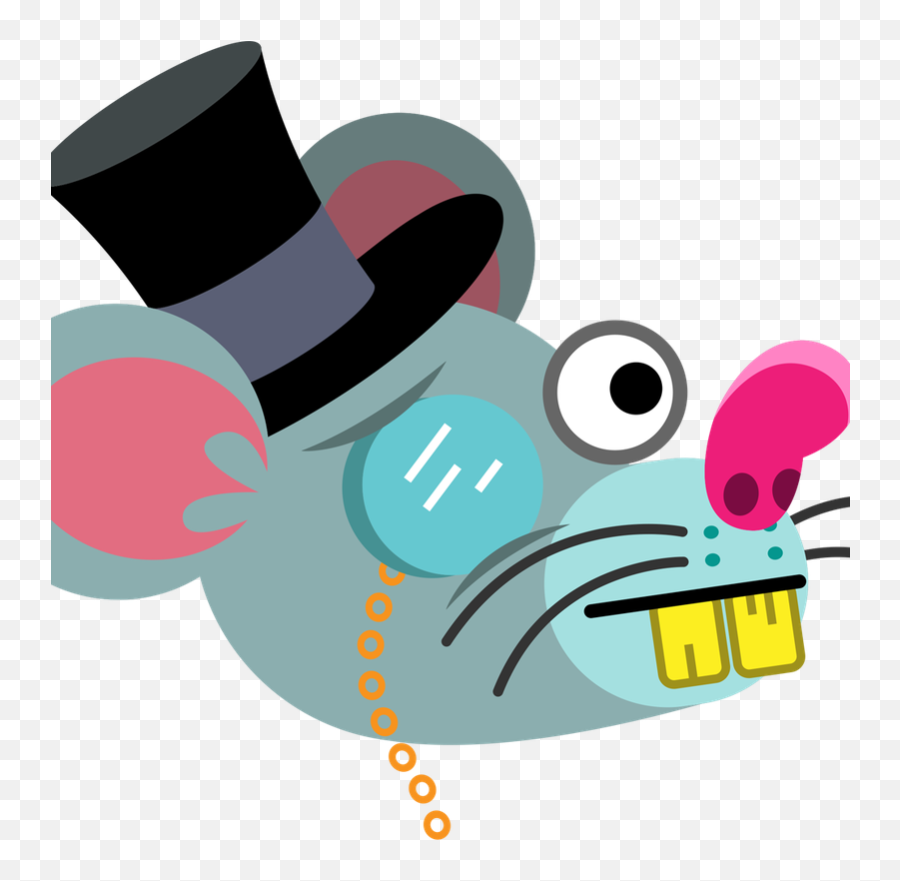 Rat With Top Hat And Monocle - Rat Emojis Transparent Png,Top Emoji