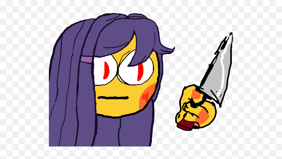 Knife Yuri Emoji - Fictional Character,Ddlc Discord Emojis
