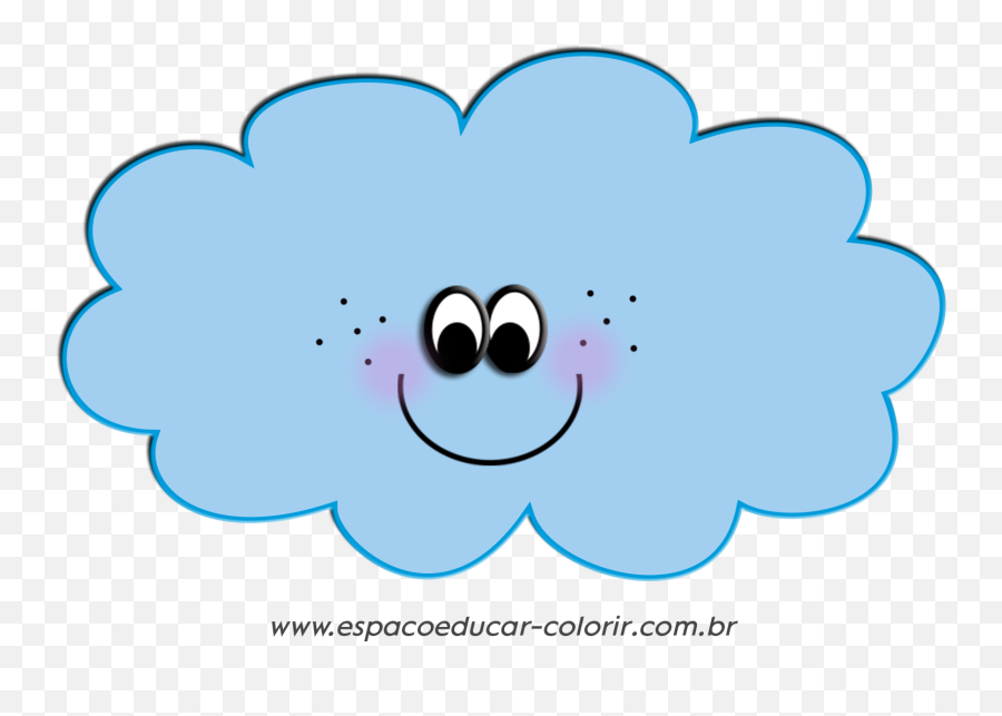 Kit 18 Moldes E Cliparts De Nuvem Grátis Para Baixar - Nuvem Nuvem Clipart Emoji,Emoticons Da Lua