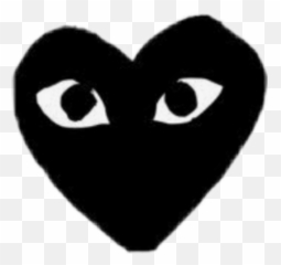 Heart Eyes Black Love Emot Kawaii Cute Aesthetic Tumblr - Black Cdg Play Heart Emoji,Black Love Heart Emoji