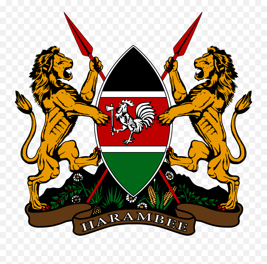 Flag Of Kenya Flag Download - Kenya Coat Of Arms Logo Png Emoji,Somaliland Emoji