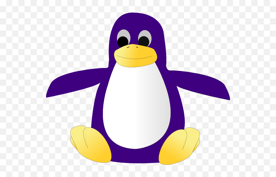 Purple Penguin Clip Art At Clker - Purple Penguin Emoji,Penguin Emoticon Facebook Code