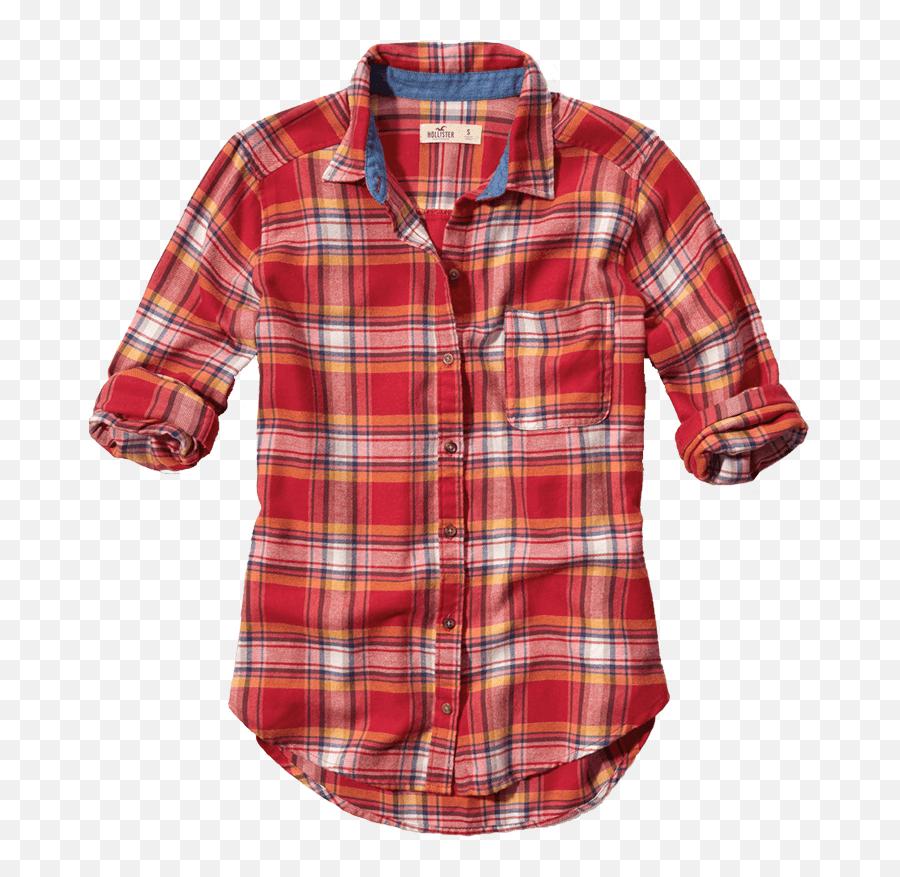 Kids - Hollister Plaid Flannel Red Check Shirt Emoji,Emoji Sweater For Boys