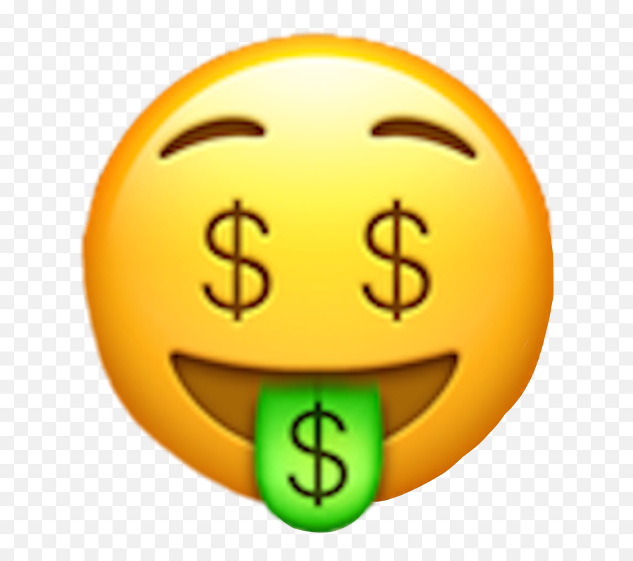 Emoji Face Yellow Cash Money Toung Brownfreetoedit - Money Money Mouth Face Emoji,Mouth Emoji