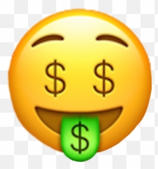 Emoji Face Yellow Cash Money Toung Brownfreetoedit - Money Money Mouth Face Emoji,Mouth Emoji