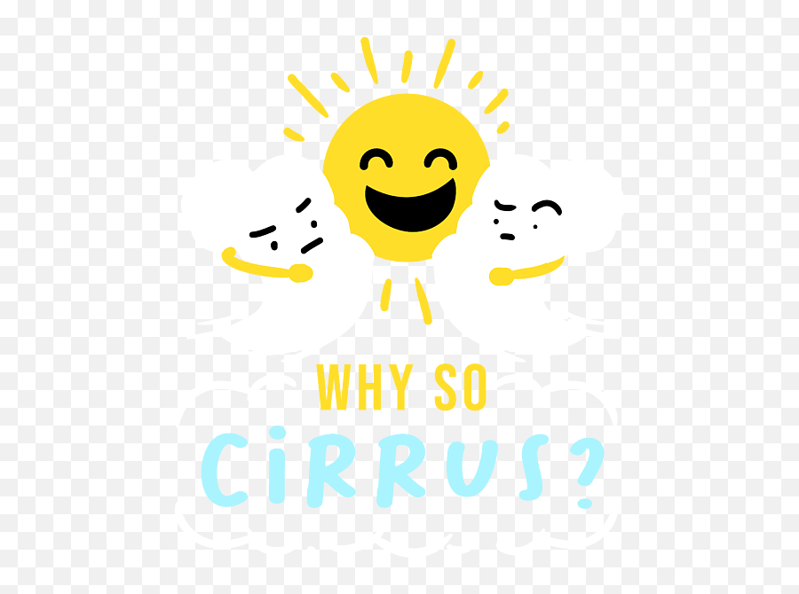 Funny Meteorology Why So Cirrus - Happy Emoji,Queen Emoticon Text