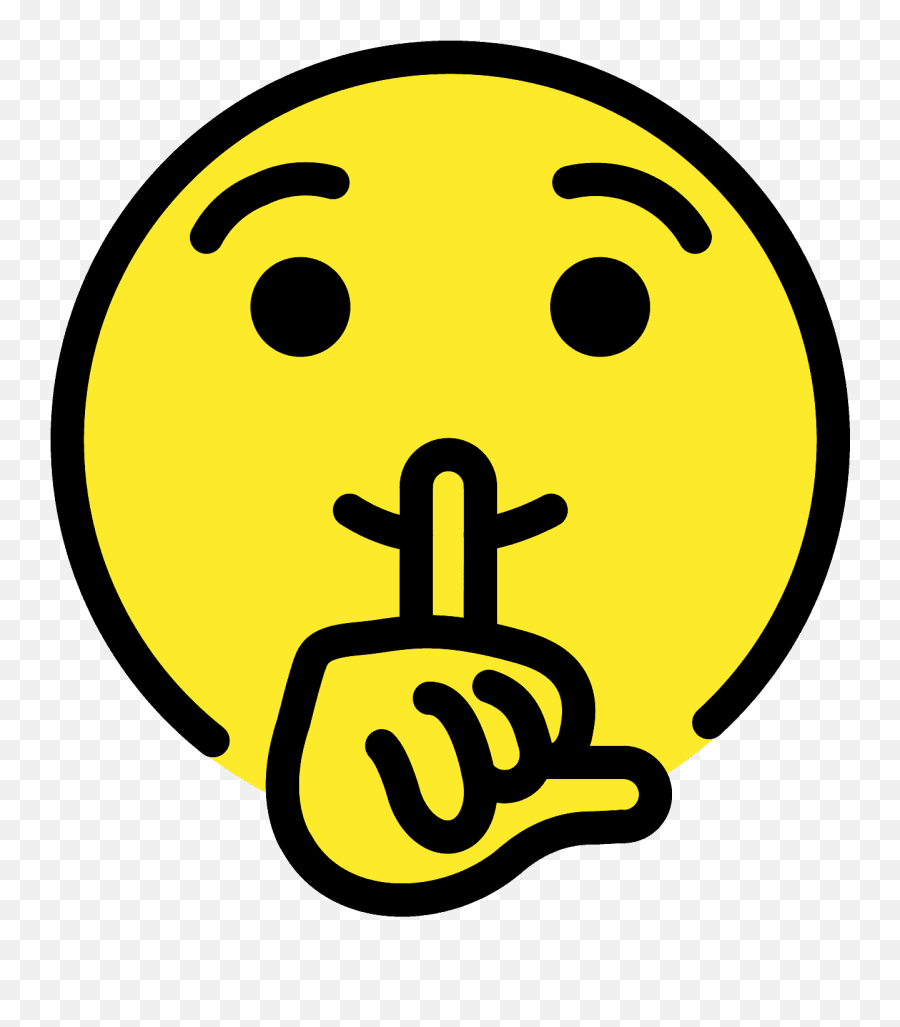 Shushing Face Emoji Clipart - Finger On Lips Emoji,Quiet Emoji